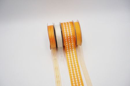 Lively Orange Tone Sheer Ribbon Set